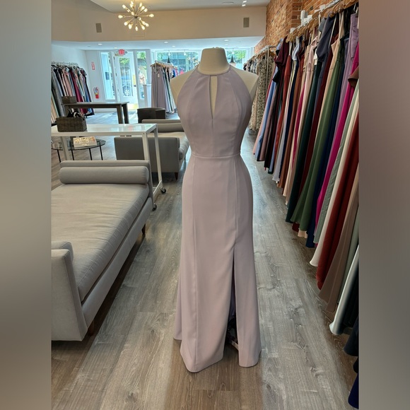 NEW - DESSY - BB122 HALTER DRESS - LIGHT PURPLE - SIZE 10 - Picture 4 of 5